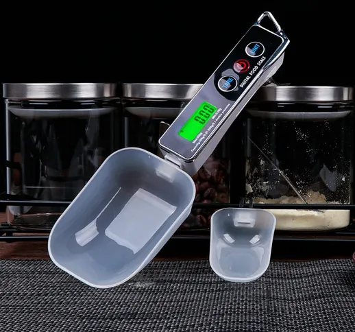 WALFOS 3 Pz/set Misurino Da Cucina Cucchiaio Elettronico Digitale Bilancia 300/0.1g Bilanc...