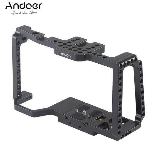 Andoer Camera Cage Video Film Gabbia per film con piastra a sgancio rapido per Blackmagic...