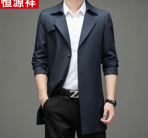 Nuova giacca a vento da uomo Hengyuanxiang giacca di mezza età e anziani giacca monopetto...