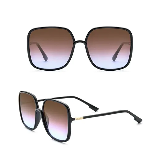 2020 nuovi occhiali da sole da casa D casa occhiali da sole femminili scatola grande facci...