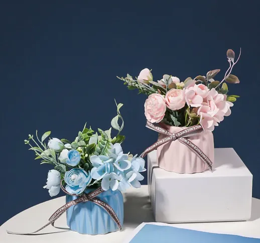 Vaso di simulazione Stile nordico Rurale Altro 1Pcs Metti i fiori Plastica ceramica