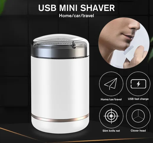 Rasoio elettrico ricaricabile USB per uomo Rasatura professionale per barba Trimmer portat...