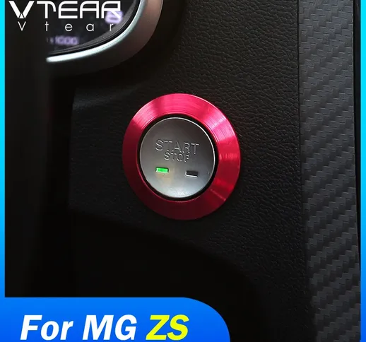 Vtear per MG ZS pulsante di avvio anello decorativo cerchio trim chiave del motore pulsant...