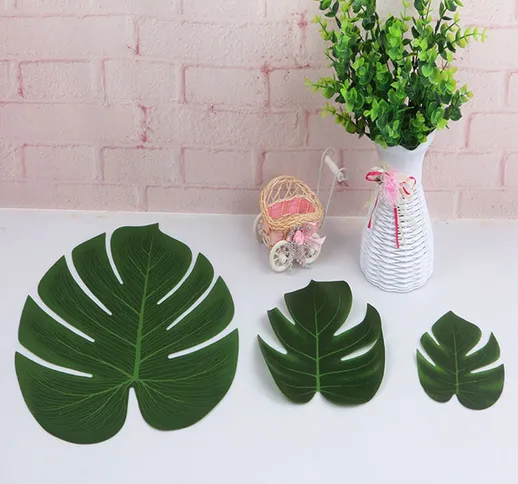 5 pezzi di simulazione vegetale panno di seta foglie di palma finte disposizione floreale...