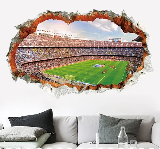 New Cup Series 3D Adesivi murali tridimensionali per buche da calcio Adesivi creativi per...