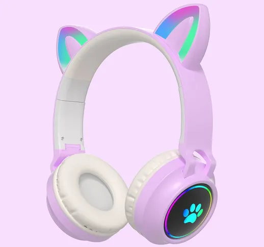 Auricolare Bluetooth auricolare orecchio di gatto artiglio di gatto esplosione luminosa nu...