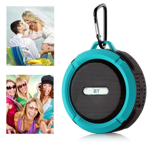 C6 Mini Wireless BT 5.0 Altoparlante IP65 Cassa acustica portatile impermeabile da esterno...