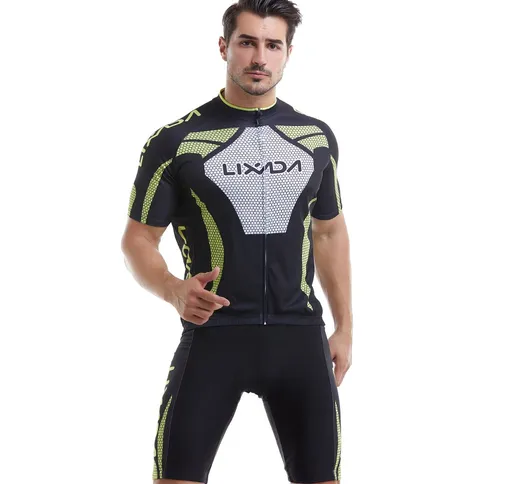 Set da ciclismo da uomo Abbigliamento con maglia da ciclismo a manica corta Completo di ab...