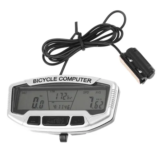 Impermeabile bici bicicletta digitale LCD contachilometri computer tachimetro Velometro re...