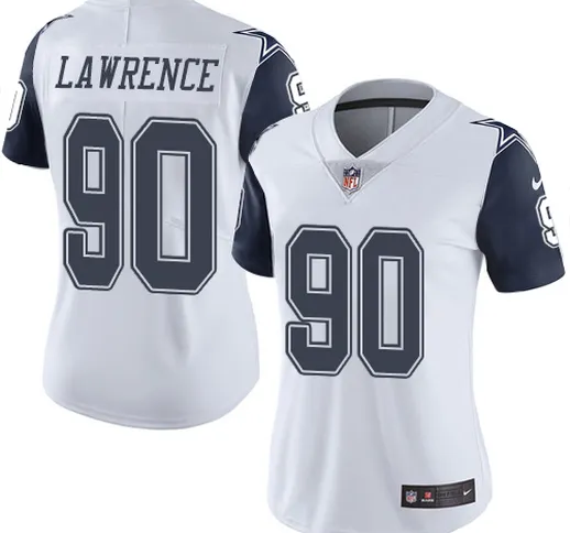 Maglia Demarcus Lawrence limitata da donna bianca - #90 Rush Vapor Untouchable Dallas Cowb...