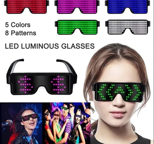 Occhiali luminosi a LED Occhiali da vista luminosi luminosi USB Capodanno 2021 Decorazione...