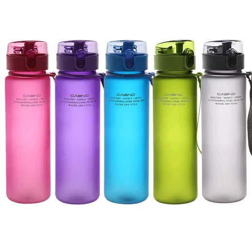 Borraccia di alta qualità 560ML Tour Outdoor Sport Bottiglie d'acqua per la scuola con sig...