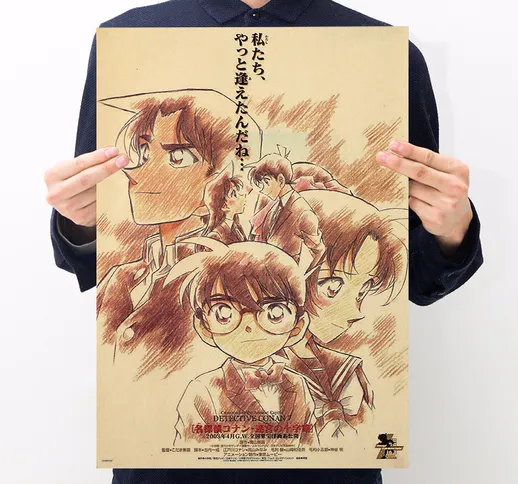 [C158] Anime Conan A Retro Kraft Poster Bar Cafe Camera da letto Pittura decorativa