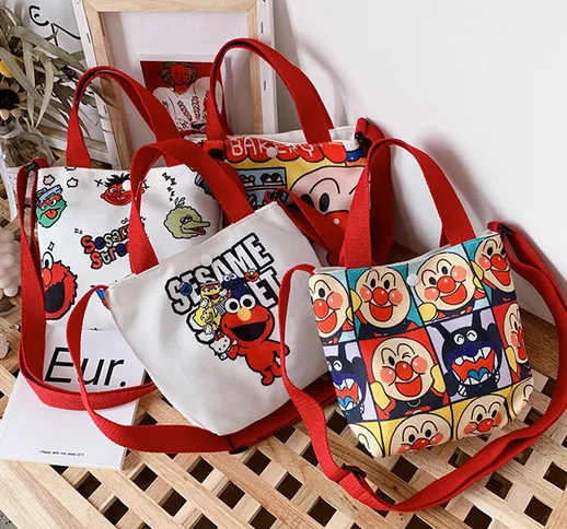 > 14 anni 7-14 anni Stoffa Ragazze Borsa per bambini cartone animato Stile coreano Carino