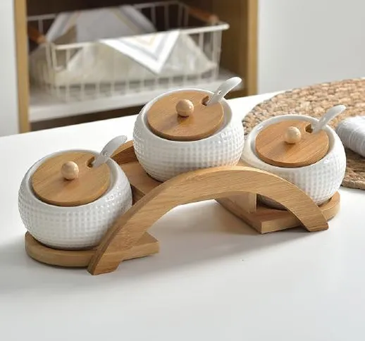 Scatola per condimenti in ceramica Forniture per la cucina Vaso per condimenti Golf Bottig...