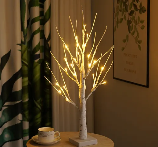 Luce di betulla a LED per interni, camera da letto, decorazione per la casa, luce natalizi...