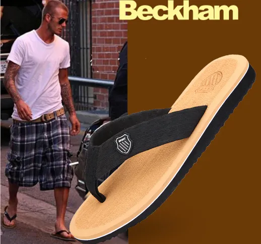 Beckham scarpe da uomo sandali e ciabatte antiscivolo suola morbida tinta unita pantofole...