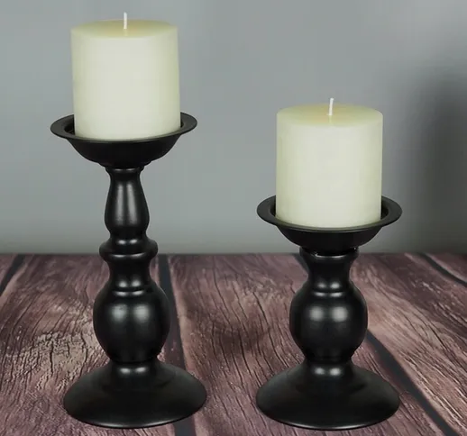 2021 New Black Metal Candlestick Candle Holder Stand Wedding Party Table Decoration Gifts