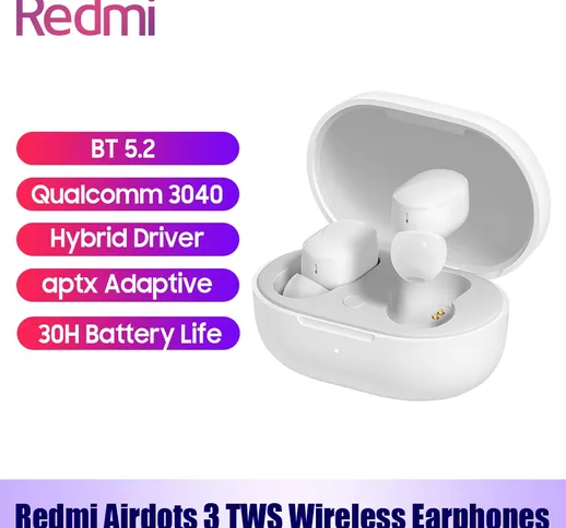 Redmi Airdots 3 BT5.2 Auricolari InEar stereo true wireless/Driver ibrido/Auricolari a ric...