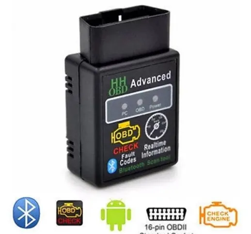 OBD2 HH OBD V2.1 ELM327 Adattatore per ni interccia per auto per auto Bluetooth Scanner di...