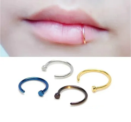 2pc vendita gioielli per il corpo anello aperto naso falso clip sexy su 8/10mm piccolo cer...