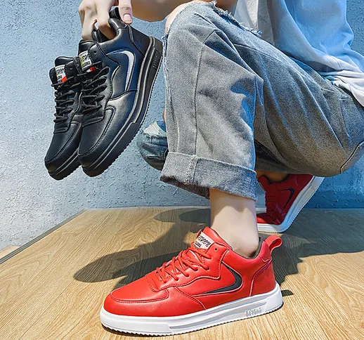 Stile coreano in pelle microfibra moda board scarpe scarpe sportive scarpe da uomo scarpe...