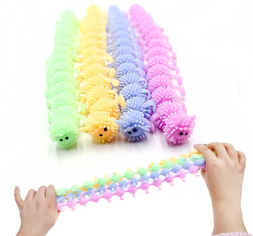 New Fidget Antistress Caterpillar Squish Toy For Children Kawaii Antistress Hand Stress Re...