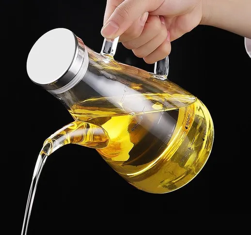 Vaso per olio in vetro in stile europeo Bottiglia per olio a prova di perdite Cucina per u...