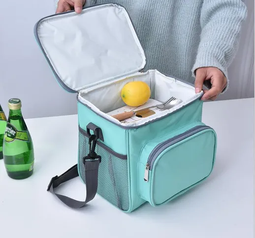 borsa termica per il pranzo scatola di immagazzinaggio per picnic per uomini donne Bento B...
