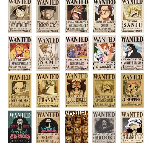 Anime giapponese Tela pittura One Piece Rufy poster e stampa d'arte manga stampa murale de...