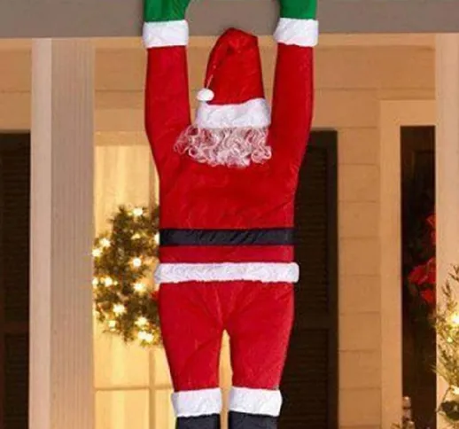 Babbo Natale scala rampicante elettrico bambola di Babbo Natale albero di Natale appeso or...