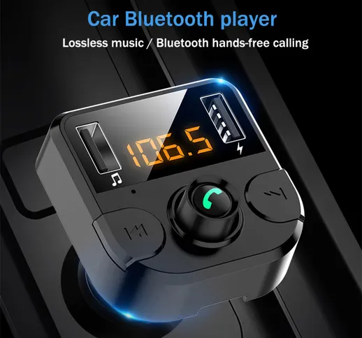 Bluetooth 5.0 bluebooth per auto Più di 20 ore Chiamate in vivavoce Musica Caricabatteria...