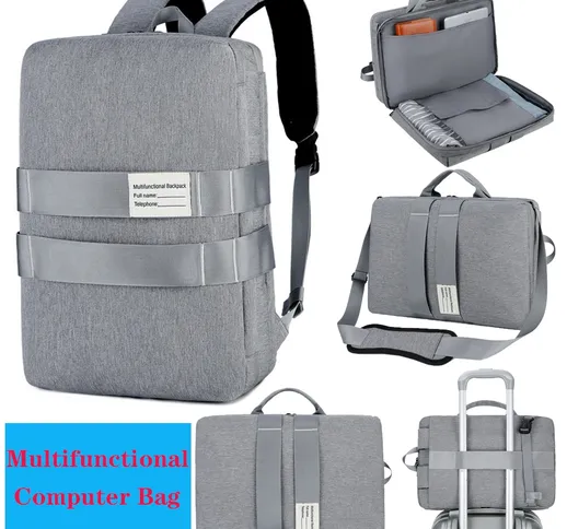 Borsa per laptop Zaino impermeabile per 14 15,6 17 pollici Custodia per laptop Borsa multi...