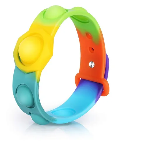 Fidget Toys Sensory Mini Popit Pops Push Bubble Figet Simple Dimple Bracciale Anti-stress...