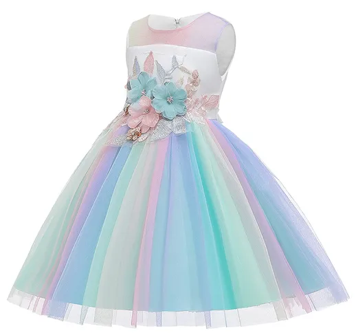 Gonne per bambini europee e americane, gonne tutu arcobaleno, vestiti grandi per bambini,...