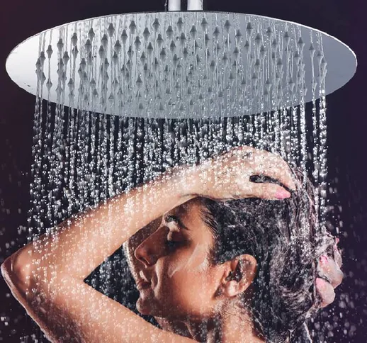 Soffione doccia a pioggia da 12/10/8/6/4 pollici in acciaio inossidabile Soffioni doccia u...