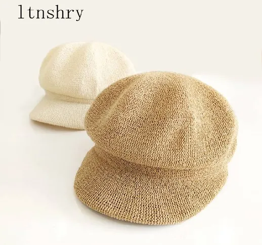 2019 New Summer Artist Cappello berretto di carta di paglia per le donne Cappello da sole...