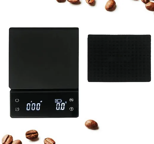 Display a LED Touch Screen 0.1g Bilancia da caffè New Timing Piattaforma di pesatura elett...