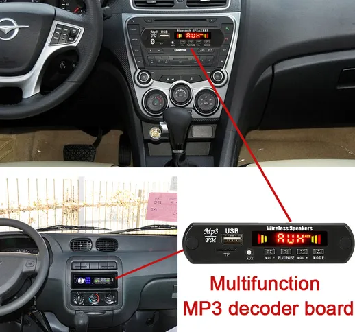 Amplificatore Bluetooth modulo lettore 12V lossless scheda di decodifica WAV + WMA + MP3 s...