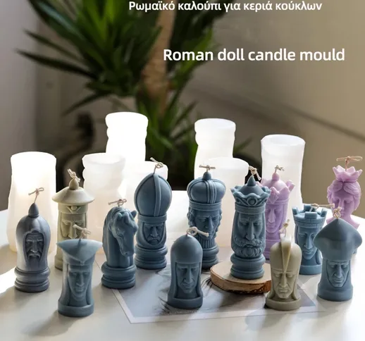 Muffa della candela della bambola romana, materiale fai da te della cera dell'aromaterapia...