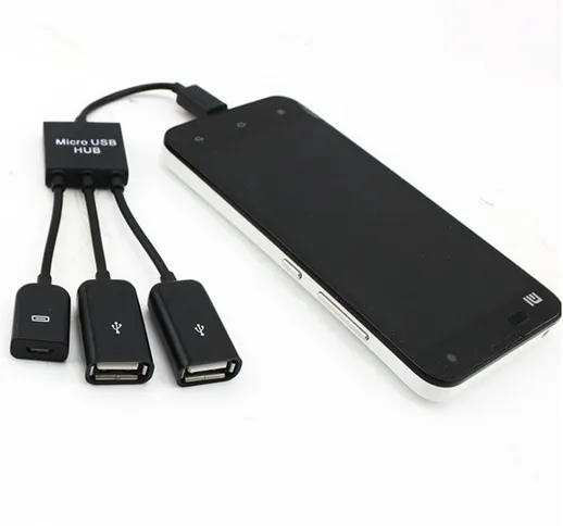 Cavo adattatore per tastiera per mouse da gioco con porta USB Micro OTG 3 In1 per tablet A...