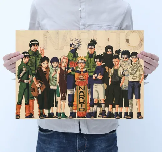 [B011] Naruto V Tipo Carta Kraft Poster Retrò Home Bar Cafe Dormitorio Decorazione Pittura