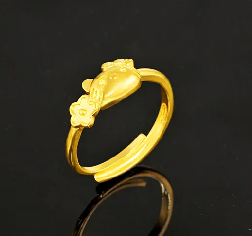 Anelli d'oro 18k per le donne, set di orecchini a bottone, anelli da uomo versace, anello...
