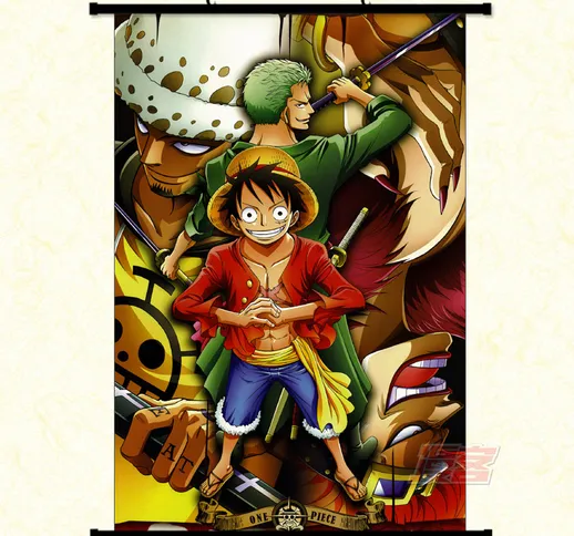 One Piece Hanging Painting Anime Cartoon One Piece Rufy Chopper Scroll Poster