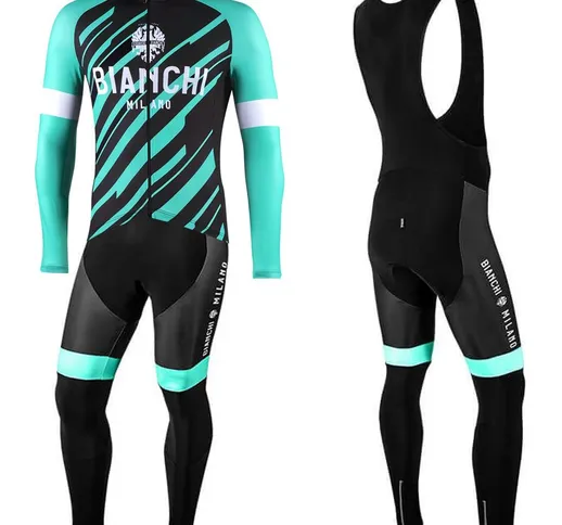 2021 Trek Autunno Maglia manica lunga da ciclismo Set Ploni con bretelle Ropa Ciclismo Abb...