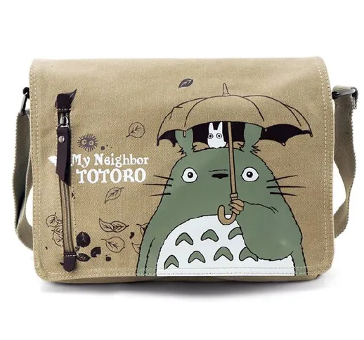 Borsa a tracolla in tela da donna Tote Anime Neighbor Totoro Borsa a tracolla con manico s...