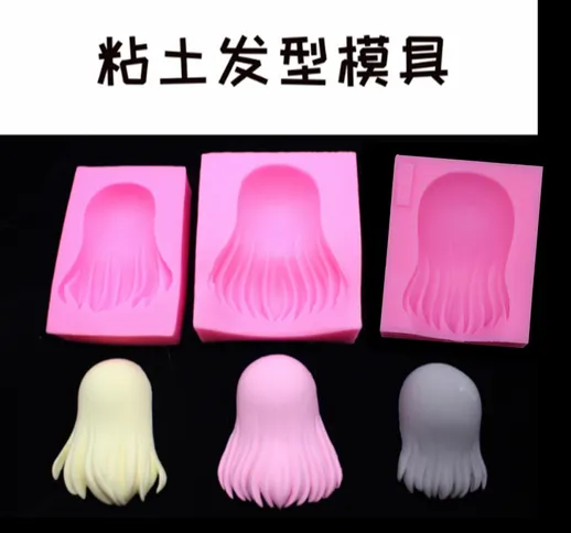 Una varietà di stampo in silicone per capelli di bambola fai da te argilla Q versione stam...