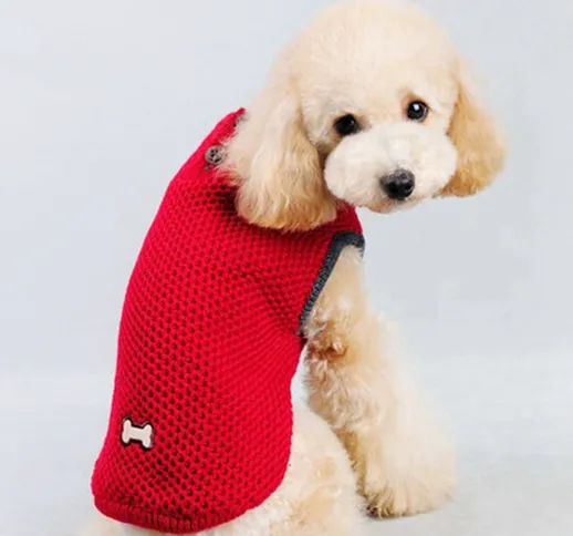 Maglione per cani Teddy VIP Cucciolo di cane Vestiti per animali domestici Scialle a punto...