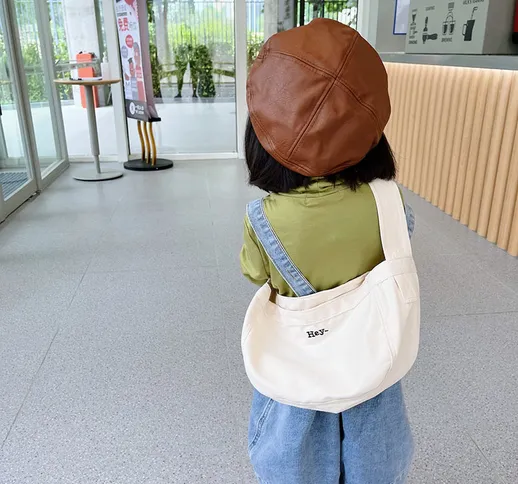 Borsa a tracolla per bambini borsa in tela per ragazze in cotone stampato coreano