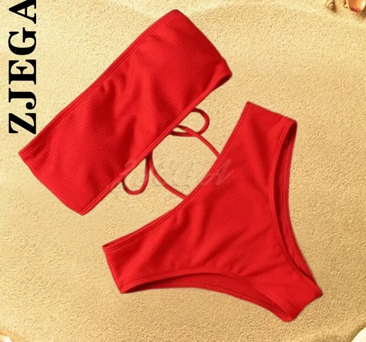 Zjega Bikini 2022 Nuovo Bikini Sexy e Donne Costu Da Bagno e Donne Costume Da Bagno Imbott...